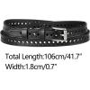 image:imageAllegra K Skinny Leather Belt for Women Hollowout Thin Waist Belts for Jeans Dress 07 Inches WidthBlack