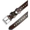 image:imageAllegra K Skinny Leather Belt for Women Hollowout Thin Waist Belts for Jeans Dress 07 Inches WidthCoffee