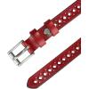 image:imageAllegra K Skinny Leather Belt for Women Hollowout Thin Waist Belts for Jeans Dress 07 Inches WidthWine Red