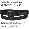 image:imageAllegra K Thin Waist Belts for Women Rectangle Pin Buckle Skinny Leather Belt for Pants DressBlack
