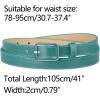 image:imageAllegra K Thin Waist Belts for Women Rectangle Pin Buckle Skinny Leather Belt for Pants DressBlue