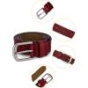 image:imageAllegra K Unisex Retro Floral Hollow Belts Pin Buckle Faux Leather Belts for Jeans PantsBrown  Red