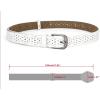 image:imageAllegra K Unisex Retro Floral Hollow Belts Pin Buckle Faux Leather Belts for Jeans PantsBrown  White