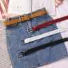 image:imageAllegra K Unisex Retro Floral Hollow Belts Pin Buckle Faux Leather Belts for Jeans PantsBrown  White