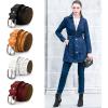 image:imageAllegra K Unisex Retro Floral Hollow Belts Pin Buckle Faux Leather Belts for Jeans PantsBrown  White