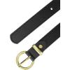 image:imageAllegra K Women PU Leather Belts Bronze Metal Pin Buckle Thin Waist Belts for Jeans DressBlack