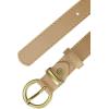 image:imageAllegra K Women PU Leather Belts Bronze Metal Pin Buckle Thin Waist Belts for Jeans DressCamel