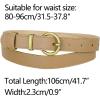 image:imageAllegra K Women PU Leather Belts Bronze Metal Pin Buckle Thin Waist Belts for Jeans DressCamel