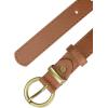 image:imageAllegra K Women PU Leather Belts Bronze Metal Pin Buckle Thin Waist Belts for Jeans DressDark Brown