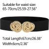 image:imageAllegra K Women Stretchy Elastic Wide Waist Belt for Dress Metal Buckle BeltsBlack