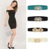 image:imageAllegra K Women Wide Elastic Waist Belt Cinch with Gold Metal Interlock BuckleBlack gold Tone