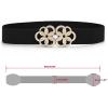 image:imageAllegra K Women Wide Elastic Waist Belt Cinch with Gold Metal Interlock BuckleBlack gold Tone