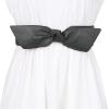 image:imageAllegra K Women Wide Elastic Waist Belts Bow Knot Belts Snap ButtonNavy Blue