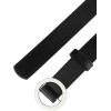 image:imageAllegra K Womens Belts O Ring Metal Buckle Plus Size Thin Nonporous Waist Belt for Jeans Dress 09 Inches WidthBlack