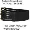 image:imageAllegra K Womens Elastic Wide Waist Belt Vintage Stretchy Belts for DressesGolden Bead Black