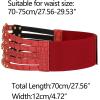 image:imageAllegra K Womens Elastic Wide Waist Belt Vintage Stretchy Belts for DressesRed