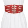 image:imageAllegra K Womens Elastic Wide Waist Belt Vintage Stretchy Belts for DressesRed