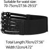 image:imageAllegra K Womens Elastic Wide Waist Belt Vintage Stretchy Belts for DressesSilver Bead Black