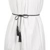 image:imageAllegra K Womens Tassels Braided Waist Belt Woven Skinny Belts for DressBrown  Black