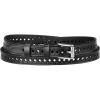 image:imageAllegra K Skinny Leather Belt for Women Hollowout Thin Waist Belts for Jeans Dress 07 Inches WidthBlack