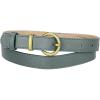 image:imageAllegra K Women PU Leather Belts Bronze Metal Pin Buckle Thin Waist Belts for Jeans DressGray Green