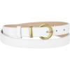 image:imageAllegra K Women PU Leather Belts Bronze Metal Pin Buckle Thin Waist Belts for Jeans DressWhite