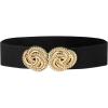 image:imageAllegra K Women Stretchy Elastic Wide Waist Belt for Dress Metal Buckle BeltsBlack