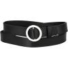 image:imageAllegra K Womens Belts O Ring Metal Buckle Plus Size Thin Nonporous Waist Belt for Jeans Dress 09 Inches WidthBlack