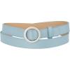 image:imageAllegra K Womens Belts O Ring Metal Buckle Plus Size Thin Nonporous Waist Belt for Jeans Dress 09 Inches WidthBlue