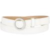 image:imageAllegra K Womens Belts O Ring Metal Buckle Plus Size Thin Nonporous Waist Belt for Jeans Dress 09 Inches WidthWhite