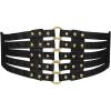 image:imageAllegra K Womens Elastic Wide Waist Belt Vintage Stretchy Belts for DressesGolden Bead Black