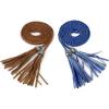 image:imageAllegra K Womens Tassels Braided Waist Belt Woven Skinny Belts for DressBrown  Royal Blue