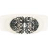 Floral Buckle-beige Band-bronze Buckle