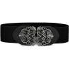 Floral Buckle-black Band-black Buckle