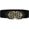 Floral Buckle-black Band-bronze Buckle