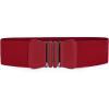 image:imageuxcell Women Bowknot Shaped Interlocking Buckle Elastic Belt WaistbandRed