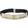 image:imageuxcell Women Fish Scale Fashionable Belt Elastic Band Metal Waistband Width 1 34 InchesGold