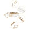 image:imageuxcell Metal Buckle Adjustable Thin High Waist Belt for WomenWhitebig Round Buckle