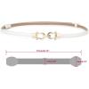 image:imageuxcell Metal Buckle Adjustable Thin High Waist Belt for WomenWhitedouble Round Buckle