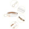 image:imageuxcell Metal Buckle Adjustable Thin High Waist Belt for WomenWhiteround Buckle