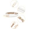 image:imageuxcell Metal Buckle Adjustable Thin High Waist Belt for WomenWhitesquare Buckle