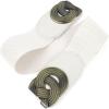 image:imageuxcell Retro Knot Woven Metal Interlocking Buckle Elastic Waist Cinch Belt BandRound Bucklewhite Bandbronze Buckle