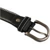 image:imageuxcell Unisex Single Prong Buckle Classic Casual Belt with Double Stitch Edge 1 18 InchesBlack