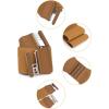 image:imageuxcell Women Bowknot Shaped Interlocking Buckle Elastic Belt WaistbandBrown