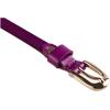 image:imageuxcell Women Classic Skinny Belt With OvalShaped Hollow Alloy Buckle MulticolorPurple
