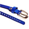 image:imageuxcell Women Classic Skinny Belt With OvalShaped Hollow Alloy Buckle MulticolorRoyal