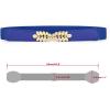 image:imageuxcell Women Leaf Shaped Interlocking Buckle 25cm Wide Stretch Cinch BeltBlue