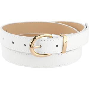image:imageAllegra K Alligator Embossed Belts Leather Waist Alloy Pin Buckle Belt for WomenWhite