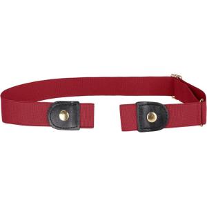 image:imageAllegra K Invisible Elastic Belt for Women Belts Snap Button Belts for Jeans Pants No BuckleRed