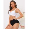 image:imageAllegra K Womens Cotton High Waist Available in Plus Size Tummy Control UnderwearBlack